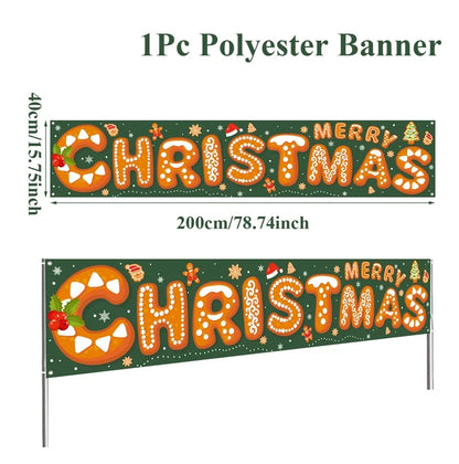 Outdoor Christmas Banner Holiday Decor