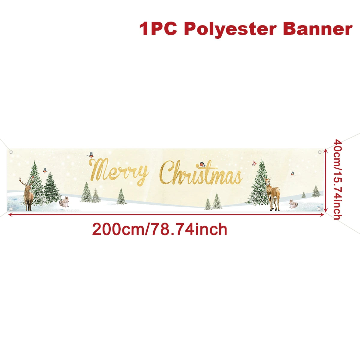 Outdoor Christmas Banner Holiday Decor