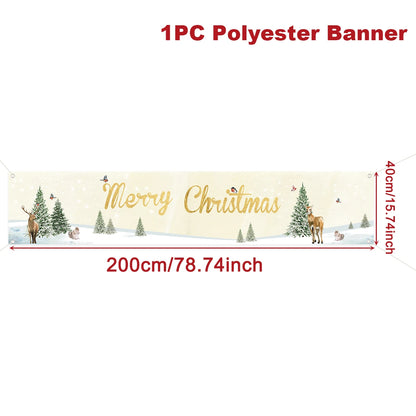 Outdoor Christmas Banner Holiday Decor