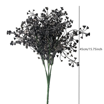 Halloween Black Artificial Plant Decor