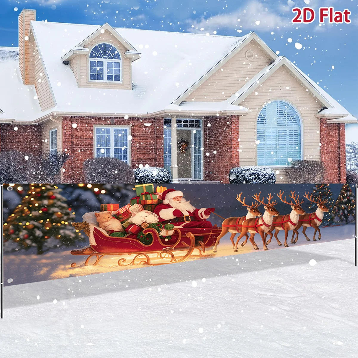 Outdoor Christmas Banner Holiday Decor