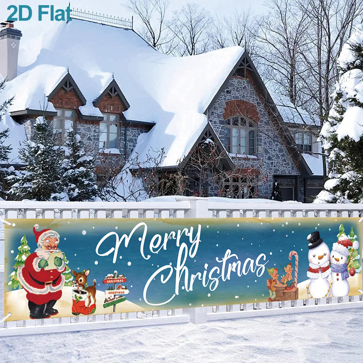 Outdoor Christmas Banner Holiday Decor