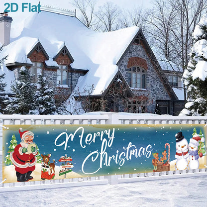 Outdoor Christmas Banner Holiday Decor