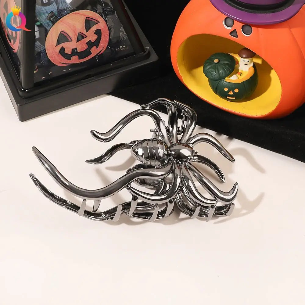 Halloween Spider Hair Claw Clip with Pearl Design