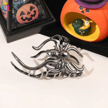 Halloween Spider Hair Claw Clip with Pearl Design