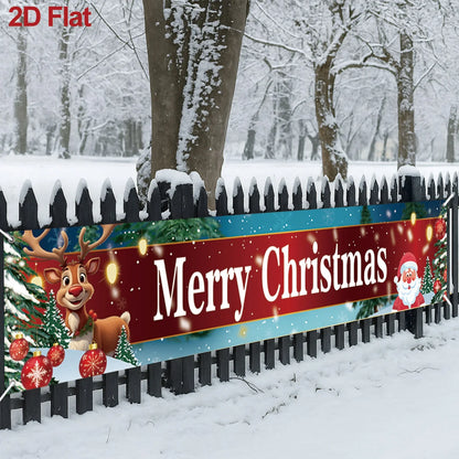 Outdoor Christmas Banner Holiday Decor