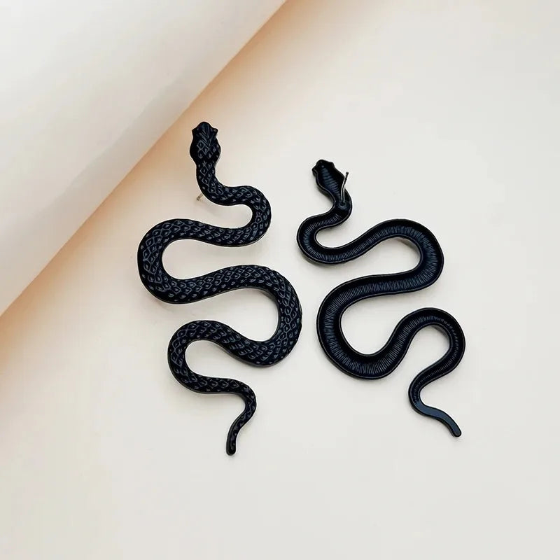 Halloween Snake Stud Earrings for Women 2pcs