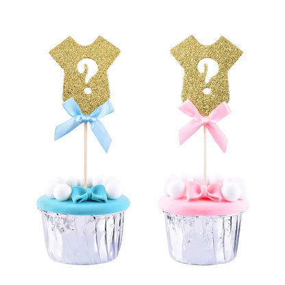 Baby Gender Reveal Cake & Cupcake Toppers