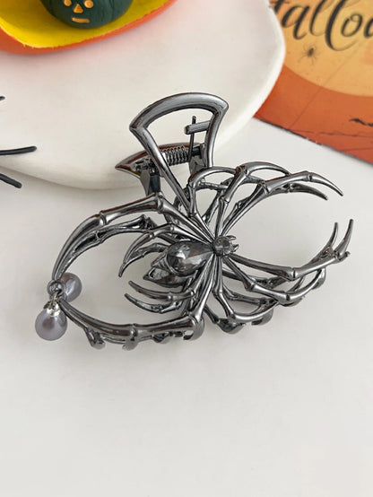 Halloween Spider Hair Claw Clip with Pearl Design