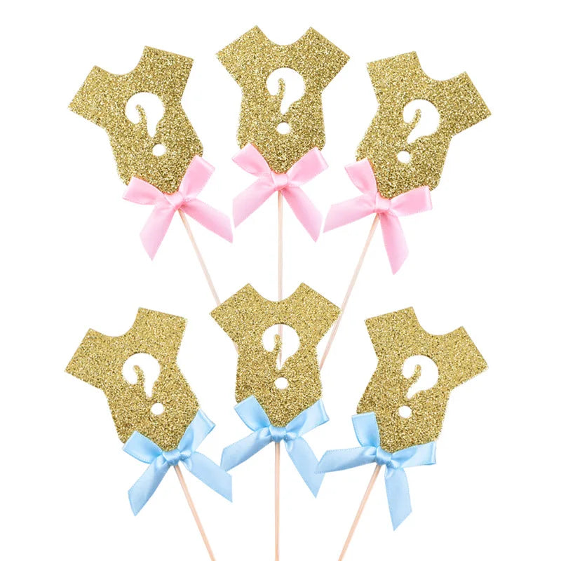 Baby Gender Reveal Cake & Cupcake Toppers
