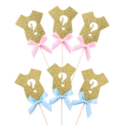Baby Gender Reveal Cake & Cupcake Toppers