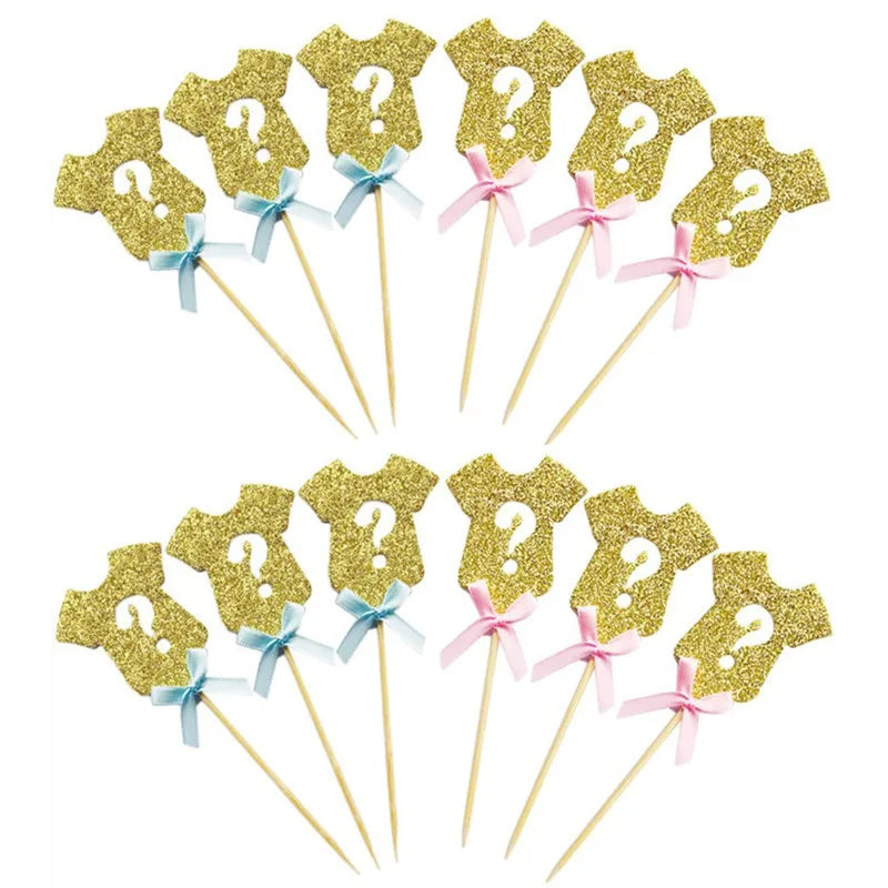 Baby Gender Reveal Cake & Cupcake Toppers