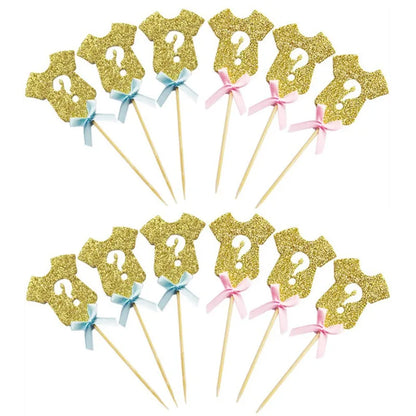 Baby Gender Reveal Cake & Cupcake Toppers