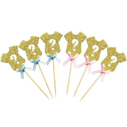 Baby Gender Reveal Cake & Cupcake Toppers