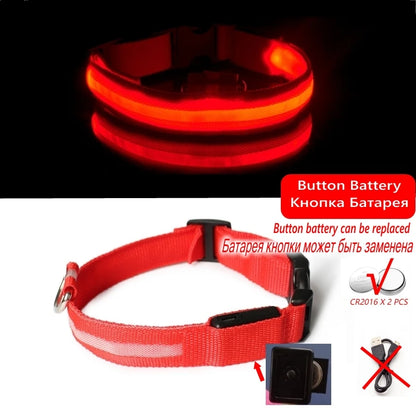 Led Dog Collar USB Charging/Battery